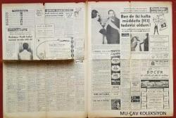 Hürriyet Gazete 27 Şubat 1964 Feridun Cemal Erkin,Winston Churchill,Toimi Silvo,Cassius Clay,Ahmet Sezgin,Anna Aslan,Albert Finney,Karikatürler,Türk Hava Yolları-Oerlikon-Fono Reklamı