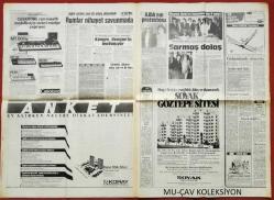 Hürriyet Gazete 17 Mayıs 1986 Radyasyon Var Tehlike Yok,Bülent Ecevit,Licia Caspaniu,Elbiseli Plonjon,Gündüz Kılıç,Joe Louis,Cevat Prekazi,Ajda Pekkan,Semra Özal,Gülden Karaböcek,Adile Naşit,Hürriyet Ramazan Eğlencesi