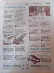 Cumhuriyet Enerji Ve Yaşam Gazetesi - 30 Nisan 2007 - Her Taşın Altında ABD-Euro NCAP Çarpışma Testi -Otomobil Haberleri - Küresel Isınma Yavaşlatılabilir - Temiz Enerji