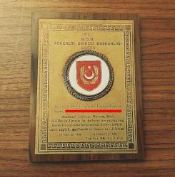 ESKİ - M.S.B . MİLLİ SAVUNMA BAKANLIĞI ASKERLİK DAİRE BAŞKANLIĞI PLAKET - ROZET - MADALYON B9105