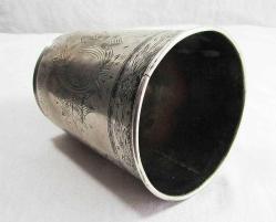 AnTiKa OSMANLI DeVLeT ARMALI TuĞRaLı GÜMÜŞ SU BARDAĞI....