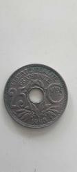 Fransa 25 cent 1918 Delikli