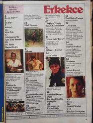 Erkekçe Aylık Aktüalite Sinema Tiyatro Müzik ve Magazin Dergisi  - Eylül 1981 - Sydne Rome - Geçen Sayılar - Bu Sayı - Kokteyl - Sizin İçin - Galatasaray'da İşler Yine Karışık - Dr. Refet Kayserilioğlu - Cenk Koray - Türkiye'de Sağlık Politikası ''Politikasızlık'' - Padişah Macunu - Sibel Egemen - Şehnaz - Uykusuzluk - Çözmeniz Gereken Kadın Sorunları - Pahalıkla Bireysel Savaş - Sağlığa Deyip Kadeh Kaldıranlara - Dünya Neler İçiyor? - Çiftler ve Burçlar - Alain Delon - Bir Güzel Duygu Çiçek Bir Güzel Meslek Çiçekçilik - Görünmeyen Parmaklıklar - Beni Kuğu Yapınız - .... Ve Sonra - Tarihin Coğrafi Merkezi - Marianne - Anais Nin - Sylvia Krystel - Lady Chatterley - Tavla - Neşeli Fıkralar - Erkekçe Tavsiyeler - Müjde Ar - Ali Uras - İnsanlık Tarihi ile Yaşıt Bir Mısır Çarşısı Mamulü - Aranan Erkek Olabilirsiniz fotoğraf ve haberi - Tam Takım Dergi