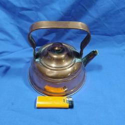 RF67-----AVRUPA ÜRETİMİ ÇİFT TABANLI ANTİKA BAKIR  ÇAYDANLIK