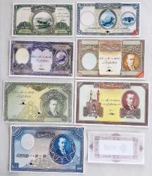 1.Emisyon TC Kağıt Para Seti - Matbu Kalitede / 7 Adet tam takım / Katalok 200.000 Dolar