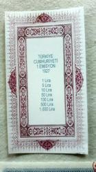 1.Emisyon TC Kağıt Para Seti - Matbu Kalitede / 7 Adet tam takım / Katalok 200.000 Dolar