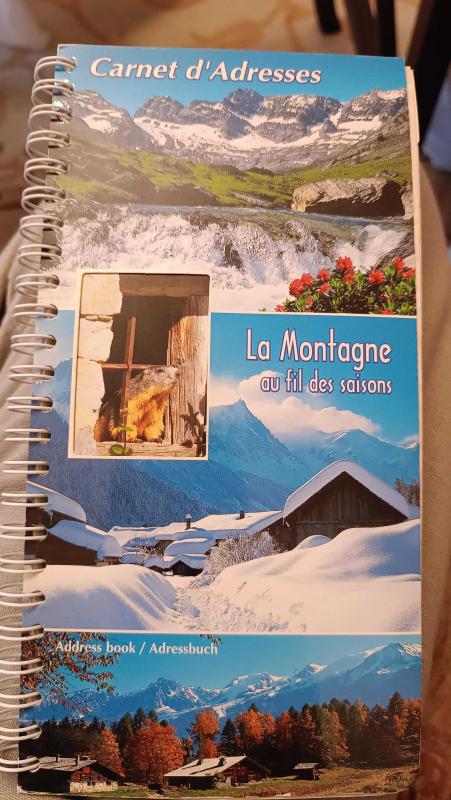 Carned d' Adresses la Montagne su nfil des saisons - Adress book / Adress buch