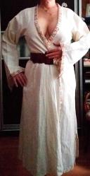 İPEK BÜRÜMCÜK EL DOKUMASI YAKALARI VE KOL UÇLARI MOTİFLİ KİMANO CEPLİ