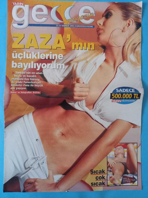 Gecce 12 temmuz 2003 Magazin Dergi Ece Gürsoy Oya Aydoğan Bülent  