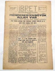 İbret gazetesi, 21 Haziran 1952, Sayı:1 Bursa