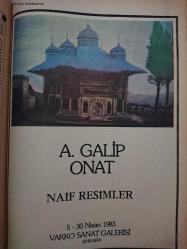 Milliyet Sanat Dergisi,Yeni Dizi 69,1 Nisan 1983,Bülent Berkman,Cengiz Tanç,Ferit Edgü,Seniha Halman,Sezer Duru,Cevat Çapan,Özdemir Nutku,Vecdi Sayar,Erhan Akyıldız,Tan Oral,Melih Cevdet Anday,Salah Birsel,Metin Eloğlu,Bedri Rahmi Eyüboğlu,Behçet Necatigil,Can Yücel,Cahit Sıtkı Tarancı,
