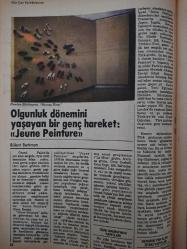 Milliyet Sanat Dergisi,Yeni Dizi 69,1 Nisan 1983,Bülent Berkman,Cengiz Tanç,Ferit Edgü,Seniha Halman,Sezer Duru,Cevat Çapan,Özdemir Nutku,Vecdi Sayar,Erhan Akyıldız,Tan Oral,Melih Cevdet Anday,Salah Birsel,Metin Eloğlu,Bedri Rahmi Eyüboğlu,Behçet Necatigil,Can Yücel,Cahit Sıtkı Tarancı,