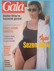 Gala Magazin Dergi 11 Ekim 1999 Serdar Ortaç,Nergis Andaç,Tuğçe san,Nisan Ünsal,Sezen Aksu,Demet Akalın,Merve ildeniz,Mustafa Sandal,Erşan özhim,Nadide Sultan,Hilal Hatipoğlu,Tuğçe San,Ajda Pekkan,Esin Moralıoğku,Duygu Akar,Yeşim Salkım,Hakan uzan,kaya olgar,