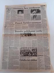 Cumhuriyet Gazetesi - 7 Eylül 1991 - Gerson'dan İlginç Açıklama Oğuz Yönetmen Ben Yardımcısı -  11 Altın Adam Yarışması - Schumacher - Şenol Güneş - Hami Mandıralı - Veliefendi'de Rekor İkramiye- Ünlü Atletimiz Haydar Doğan Birinci Oldu
