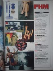 FHM Dergisi- Mart 1999- Sinan Çetin- Sevcan Zabit Erberk- Donna D'errico- Kıllı Sorular- Eyvah Kovuldum- Çıldırtan Sorular- İlyas Usta- Stephen King-