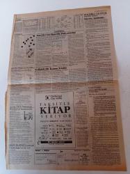 Cumhuriyet Gazetesi - 15 Nisan 1991 - Milli Takım Varşova'da - İsveçli Bjorn Borg Tekrar Tenise Başlıyor - Erkeklerde Bolu Bayanlarda ASKİ Birinci Oldu - Mehmet Ali Yılmaz