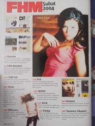 FHM Dergisi- Şubat 2004- Selma Ergeç- Ömer Özgür- Ümit Karan- Çağrı Zincibi- Neden Yalnızım?- Kar Eğlenceleri- Oyun Dünyası- Dansım geldi!- Starım sabıkalıyım!