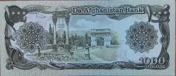 AFGANİSTAN 1000 Afghanis, 1991 ÇİL