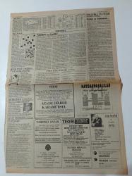 Cumhuriyet Gazetesi - 22 Mayıs 1991 - Rıdvan Dilmen Ve Tanju Çolak Yara Açtı - Statlara Turnike İstiyoruz - Alp Yalman - Şevket Belgin - Mehmet Özbek - Beşiktaş Taraftarda Da Şampiyon - TSYD Turnuvası