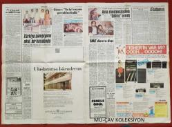 Tercüman Gazete 22 Ekim 1985 Kaya Erden,Prens Sultan Bin Salman,Meszöly,Halil Ata,G.Saraylı Adnan,Tuğrul Şan,Ferdi Özbeğen,Hülya Sözer,Asya-İnterbank-Türkbank-Boğaziçi Reklamı