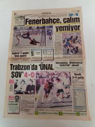 Hürriyet Gazetesi - 20 Ekim 1991 - Fenerbahçe Çalım Yemiyor - Trabzon'da Ünal Karaman Şov - Aydınspor - Gerson - Ziya Şengül - Hami Mandıralı Yıldızlaştı
