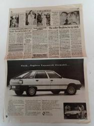 Hürriyet Gazetesi - 21 Ekim 1991 - Renault Flash araba reklamı, Bu Kez Beşiktaş'ın İşi Bitik - İstanbul'da Futbol Festivali Var - Futbol Camiası Sandık Başına Koştu - Venglos Şampiyonluğa Şartlanmış