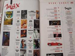 Max Dergisi- Ocak-Şubat 2001- Ricky Martin- Sibel Gökçe- Radiohead- Helmut Newton- Arnold Schwarzenegger- Rüzgarlı Bayır- Takvimler- Var Ama Yok- Fitness Zamanı