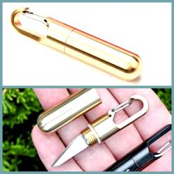 OMENİV'DEN GOLD RENK KAPSÜL ÇAKI BIÇAK MAKET BIÇAĞI ANAHTARLIK OUTDOOR KAMP