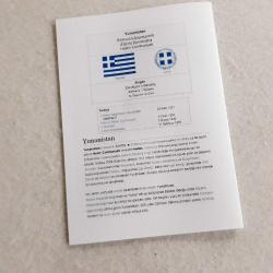 Yunanistan İlk Olimpiyatlar - Olimpiyat Oyunları 1896 / 20 Lepta pul özel bilgi kartlı