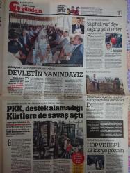 Türkiye Gazetesi,2 Eylül 2015,Recep Tayyip Erdoğan,Ahmet Davutoğlu,Tuğrul Türkeş,Pereira,Fatih Terim,Gökhan Gönül,Şenol Güneş,Şota Arveladze,Selçuk İnan,Fikret Orman