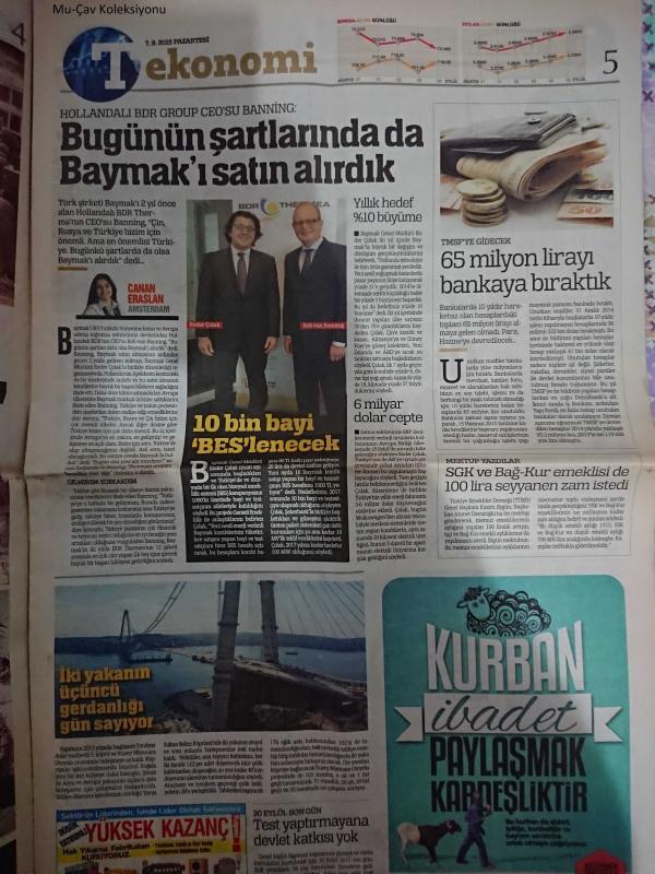 Türkiye Gazetesi 7 Eylül 2015 Türkiye 3 Hollanda 0 Recep Tayyip  