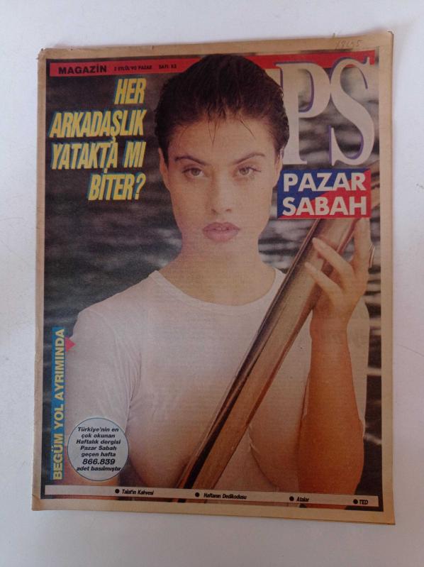 Pazar Sabah Magazin Gazetesi 2 Eylül 1990 Sayı 52 Her  