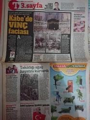Türkiye Gazetesi,12.9.2015,Ahmet Davutoğlu,Ziya Çalışkan,Filistin,Gökhan Çakır,Caner Erkin,12 Dev Adam,Elif Jale Yeşilırmak,Podolski,Şenol Güneş,Oğuzhan Özyakup,Köksal Güney