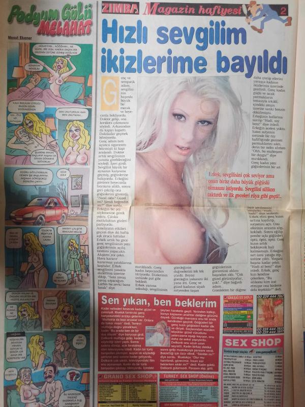 Zımba Gazetesi 26 Mart 2003 Seda Sayan Mehmet Ali Erbil  