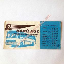 Kamil Koç - Otobüs bileti - Topkapı terminali