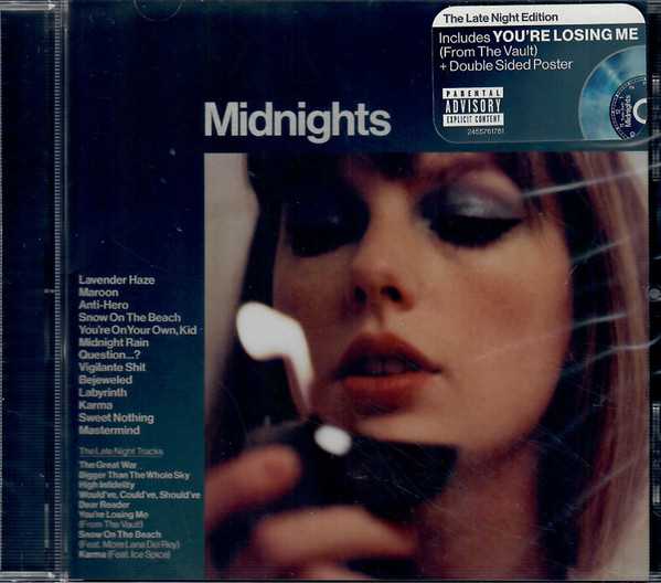 TAYLOR SWIFT MIDNIGHTS The Late Night Edition CD Eras Tour Nuovo Sigillato  EUR 20,73 - PicClick IT