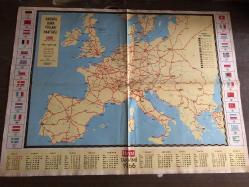Efemera - AVRUPA KARAYOLLARI HARİTASI - HAYAT TAKVİMİ 1966 - kitantik - kitaLog