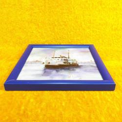 VINTAGE İSTANBUL BOĞAZİÇİ ŞEHİR HATLARI VAPURU MANZARALI SERAMİK KARO ÜZERİNE BASKI RESİM 2