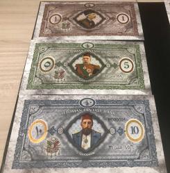 Osmanlı Padişahları Fantezi Hatıra Kağıt Para Seti - 6 lı Çil