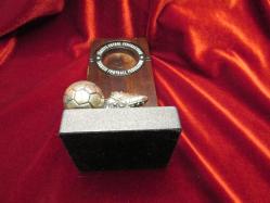 TÜRKİYE FUTBOL FEDARASYONU'NUN HARİKA GÖRSELLİ AHŞAP BİBLO FİGÜRLÜ OBJESİ 856