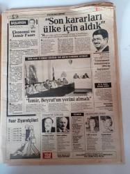 Yeni Asır Gazetesi - 26 Ağustos 1989 - İzmir Enternasyonal Fuarı 58. Yıl -- Turgut Özal Son Kararları Ülke İçin Aldık - Işın Çelebi - Bu Yıl Fuara Takılan Ülkeler - İzmir Beyrut'un Yerini Almalı - Venüs Bira