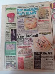 Mutfak Gazetesi - 9 Nisan 1992 - Sayı 9 -  Sosyetenin En Güzel Dulu Seyhan Sapmaz Türk Mutfağı Hayranı -Pırasa Jölesi - Seçil Heper'in Özlediği Tat - Ergun Hiçyılmaz'ın Sultan Sofrası - Haftalık Rejiminiz