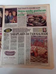 Mutfak Gazetesi - 9 Nisan 1992 - Sayı 9 -  Sosyetenin En Güzel Dulu Seyhan Sapmaz Türk Mutfağı Hayranı -Pırasa Jölesi - Seçil Heper'in Özlediği Tat - Ergun Hiçyılmaz'ın Sultan Sofrası - Haftalık Rejiminiz