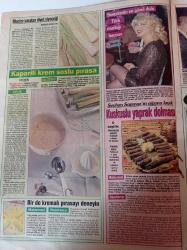 Mutfak Gazetesi - 9 Nisan 1992 - Sayı 9 -  Sosyetenin En Güzel Dulu Seyhan Sapmaz Türk Mutfağı Hayranı -Pırasa Jölesi - Seçil Heper'in Özlediği Tat - Ergun Hiçyılmaz'ın Sultan Sofrası - Haftalık Rejiminiz