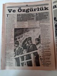 Milli Egemenlik Gazetesi - 23 Nisan 1991 -   Ve Özgürlük Ateşi Yandı - TBMM'nin İlk Bakanlar Kurulu -TBMM Başkanı Kaya Erdem -Mustafa Kemal Atatürk -Türkiye'nin En Geniş Gazete Ve Dergi Koleksiyonu TBMM Kütüphane'sinde - 50 Kadar Gazeteci TBMM Çatısı Altında Sürekli Görev Yapıyor