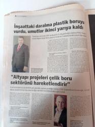 Dünya Sektör Gazetesi - 2009 - Kriz Eski Günleri Aratıyor - Sektör Araştırması - Hatboru - İhlas Fuarcılık - Plastik Boruda İç Satışlar %15 Düştü - Borusan