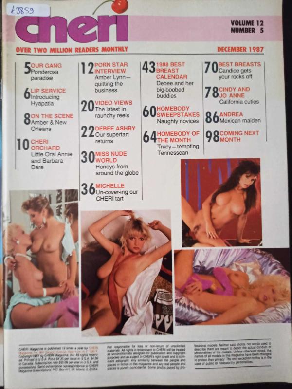 Cheri Dergisi Aralık 1987 1988 Best Breast Calendar Homebody  