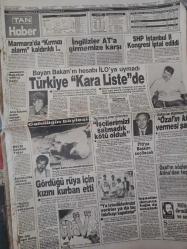 Tan Gazetesi - 8 Haziran 1988- Kenan Evren- Adem Çetintürk- Süleyman Demirel- Angelika Köller- Can Pulak- Sibel Tan- İbrahim Tatlıses- İmren Aykut- Deniz Akbulut