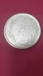 2.5 LİRA 1962 12 GR.