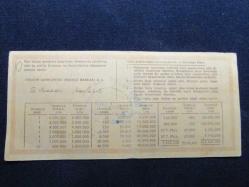 MİLLİ PİYANGO 31 ARALIK 1978 YILBAŞI ÇEKİLİŞİ 1/4 ÇEYREK PİYANGO BİLETİ 835